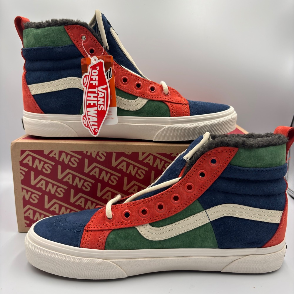 Vans Sk8-Hi MTE Multi Color Suede High Top Sneakers Men 9 Women 10.5 NEW - Picture 2 of 8